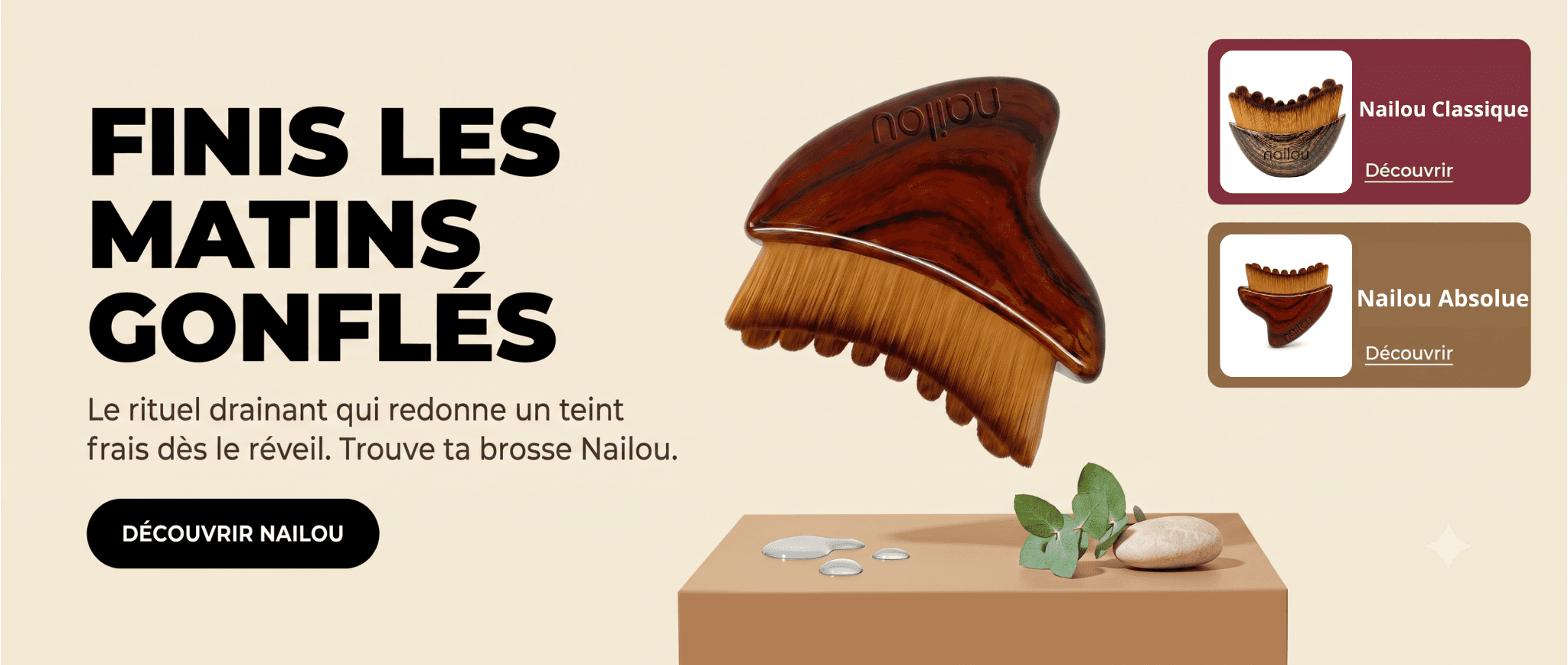 Nailou — le rituel drainant qui redonne un teint frais dès le réveil